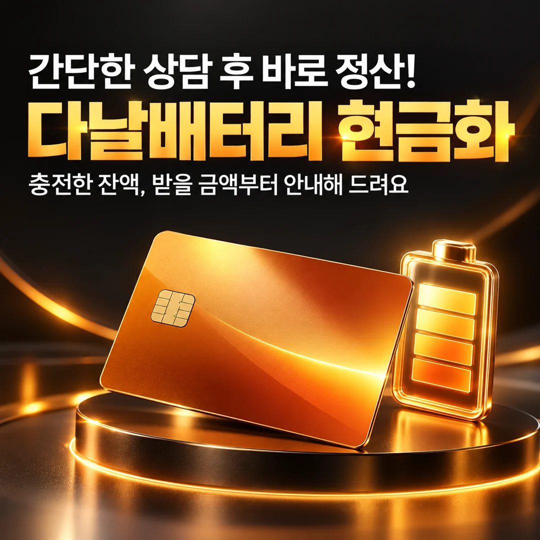 다날배터리카드현금화 드림기프트 다모음캐시 잔액 상담